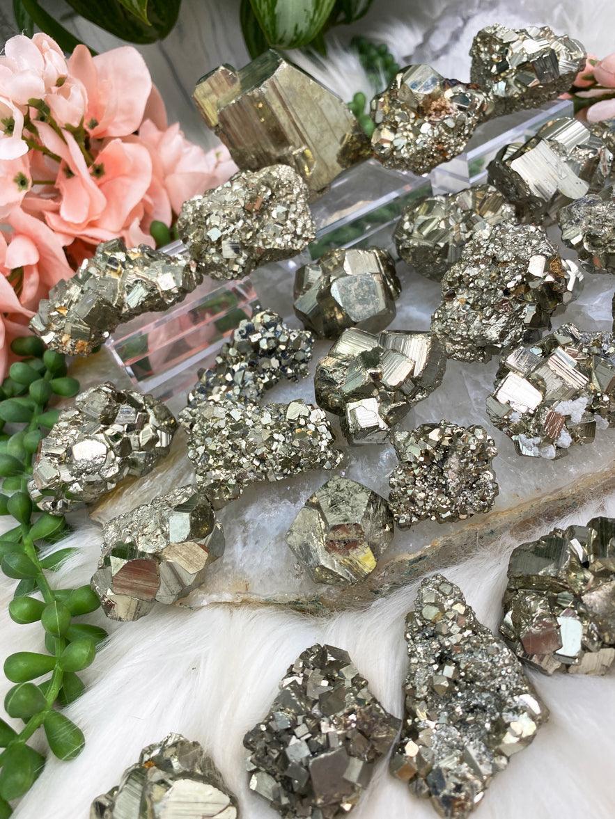 Sparkling-Gold-Pyrite-Clusters