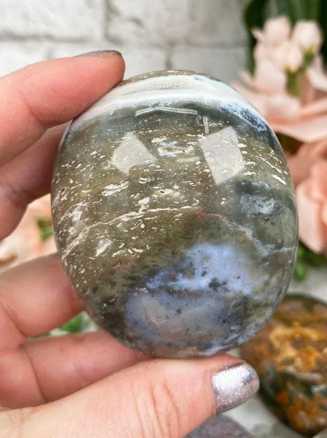 Tan-Green-Ocean-Jasper-Palm-Stone