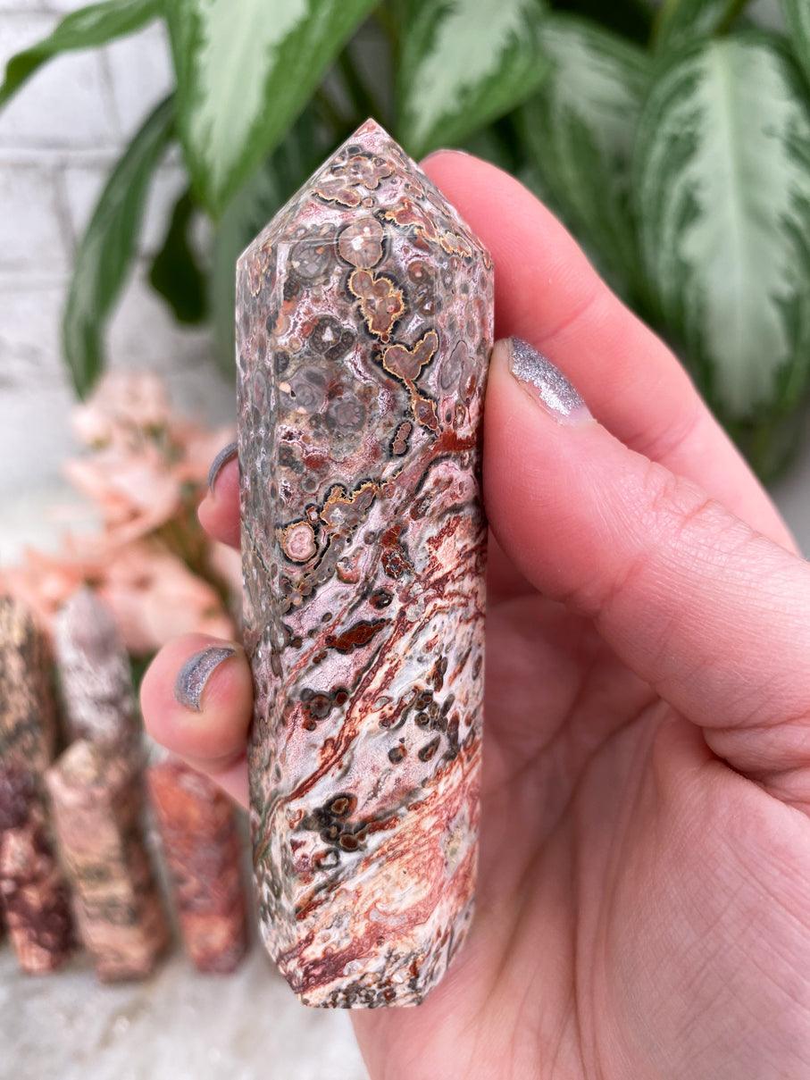 Tan-Red-Leopard-Jasper-Point