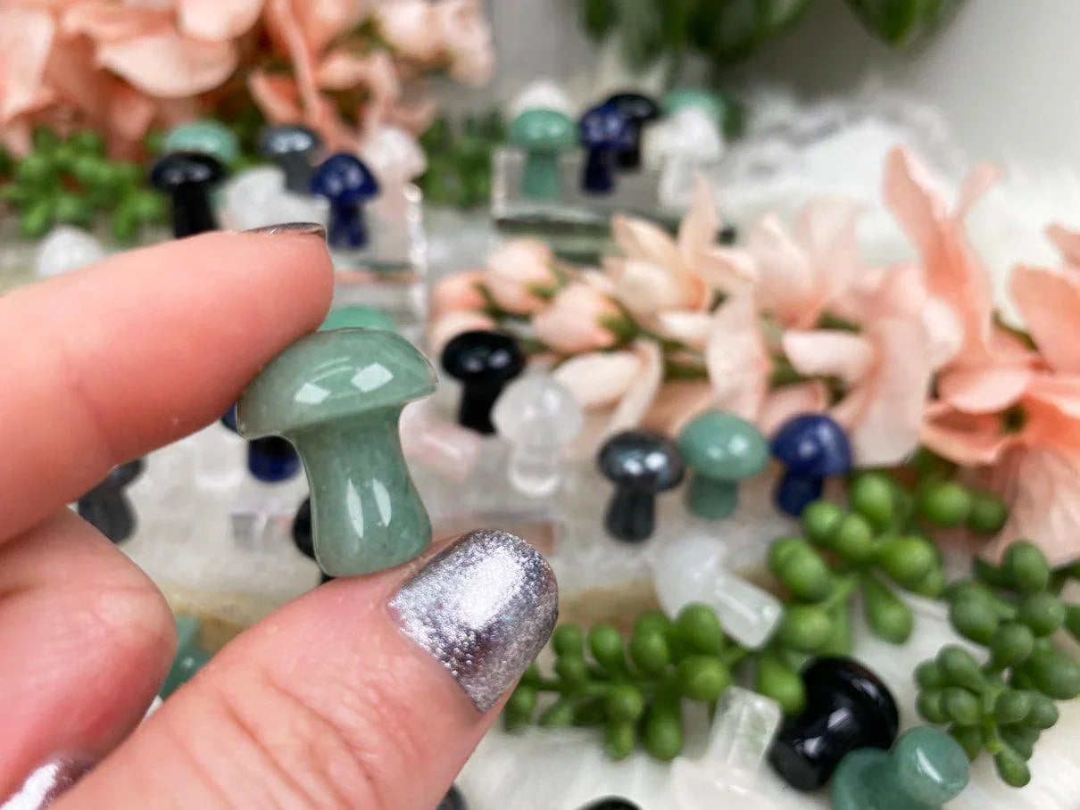 Tiny-Green-Aventurine-Mushroom