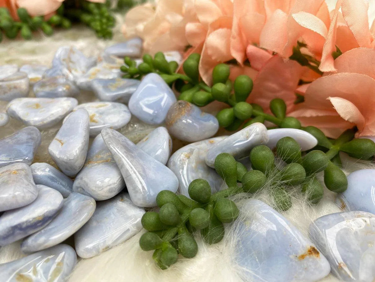 Tumbled-Blue-Chalcedony-Stones