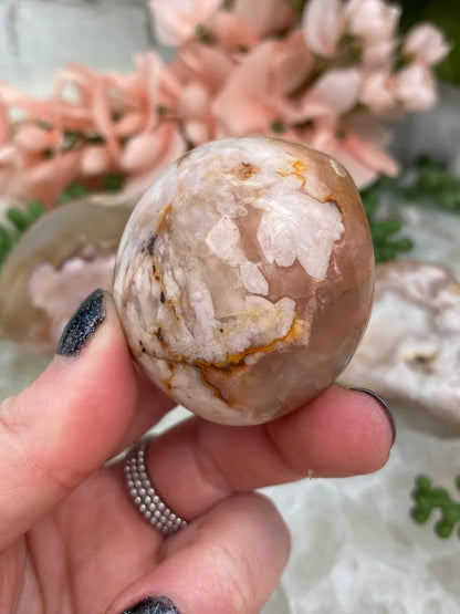 Tumbled-Iron-Included-Flower-Agate