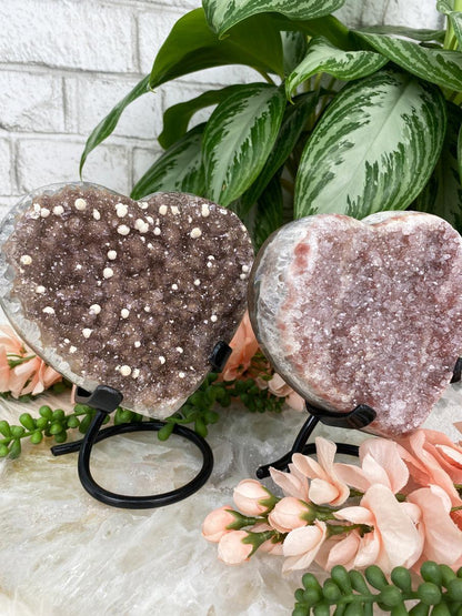 Uruguay-Pink-Amethyst-Hearts