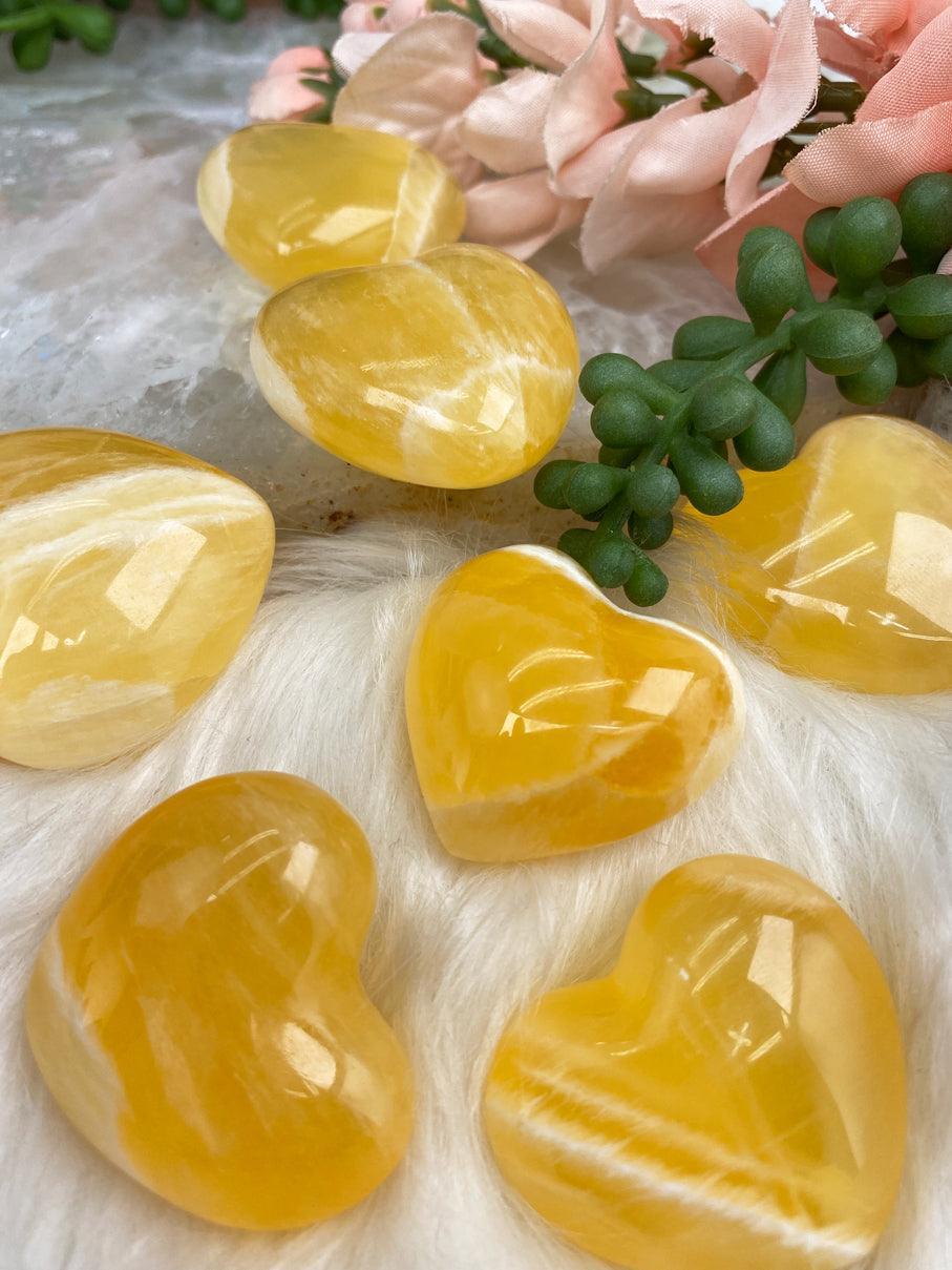 Utah-Orange-Calcite-Hearts