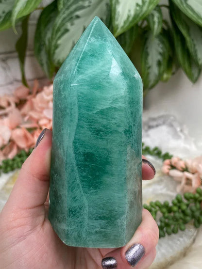 Vibrant-Green-Fluorite-Point-from-Madagascar