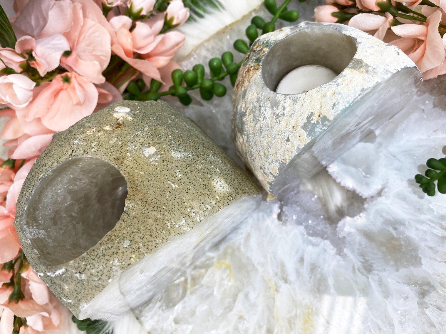 White-Agate-Quartz-Candle-Holders