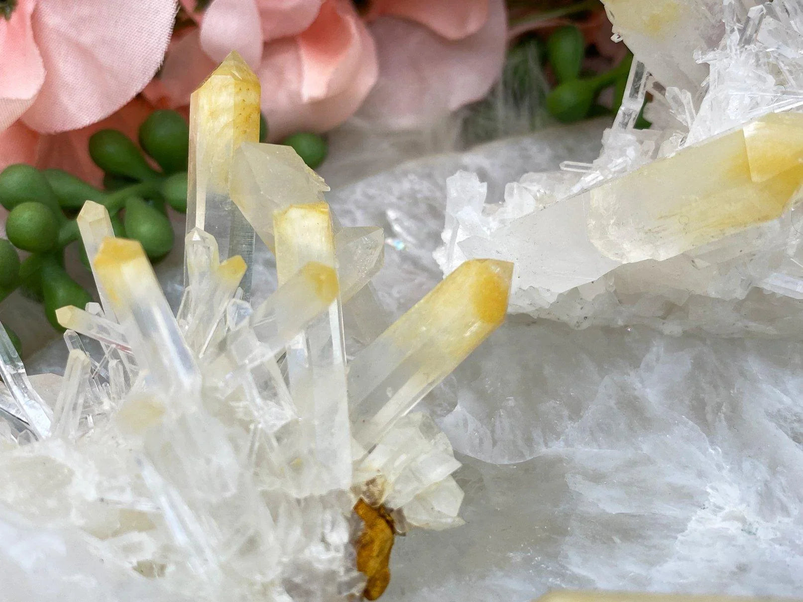 Yellow-Mango-Quartz-Crystal-Cluster-for-Sale