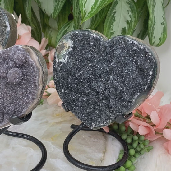 Uruguayan-Black-Amethyst-Hearts for sale