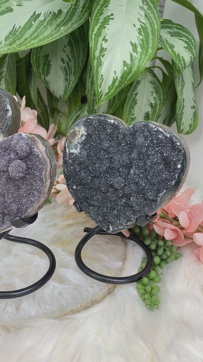 Uruguayan-Black-Amethyst-Hearts for sale