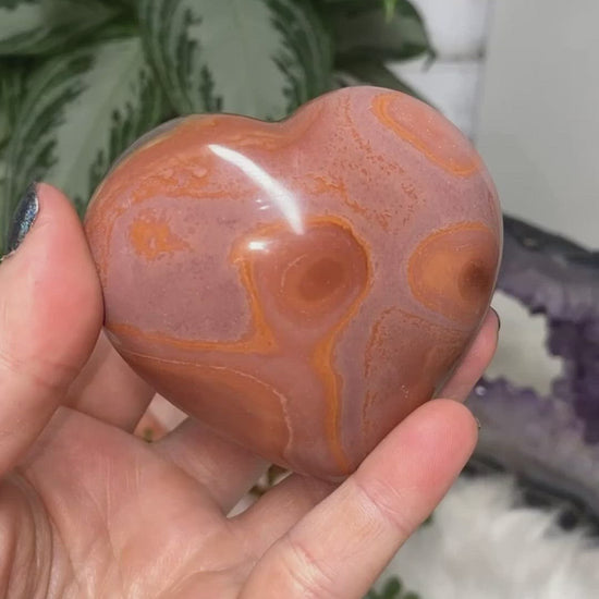 Amazing pieces of polychrome jasper with a touch of pink and orange coloring video