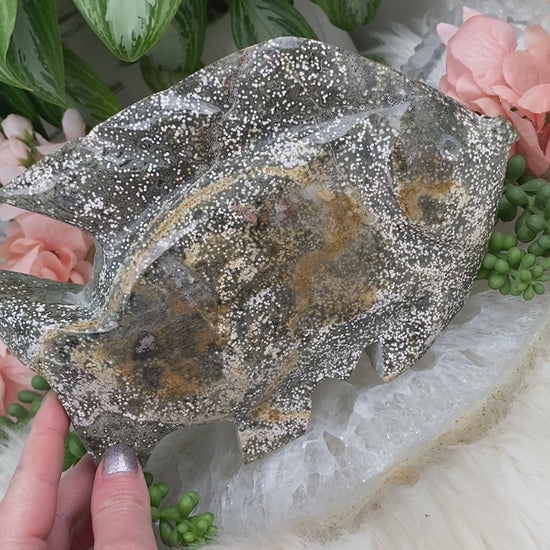 Green-Yellow-Ocean-Jasper-Crystal-Fish-Video