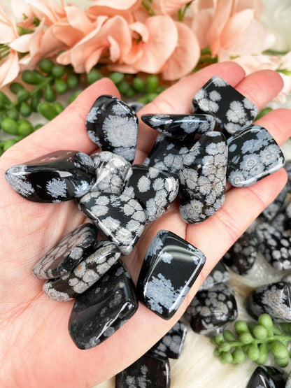 Tumbled Snowflake Obsidian