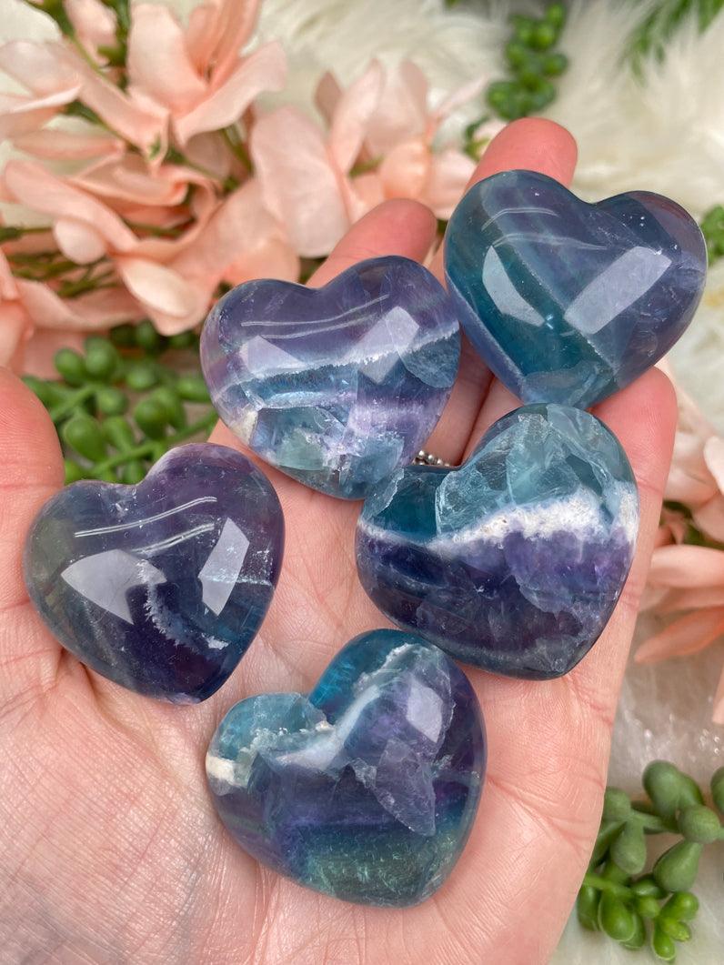 Colorful Fluorite Heart