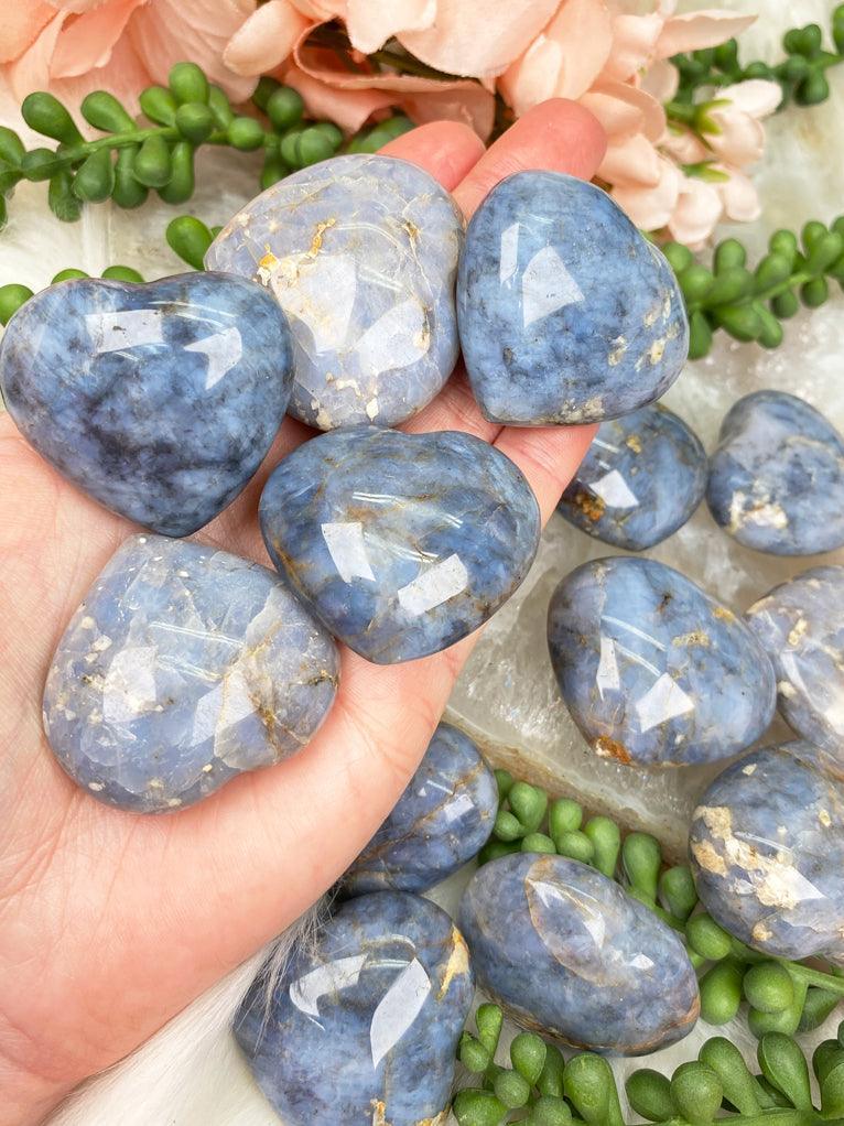 Blue Quartz Hearts