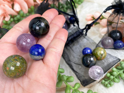 blue-tiger-eye-amethyst-unakite-jasper-lapis-mini-spheres