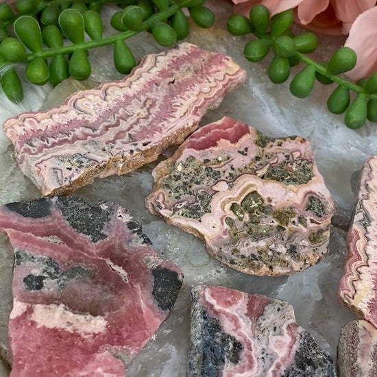 rhodochrosite-slices