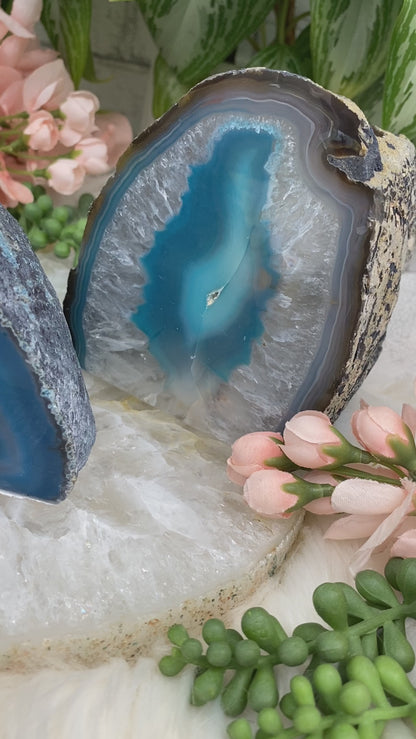 Teal-Blue-Agate-Candle-Holders-Video