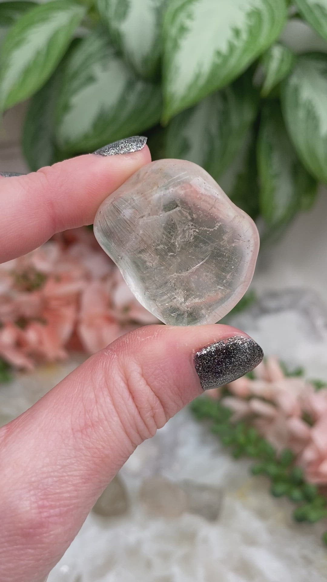 Black-Silver-Rutile-Quartz-Tumble-Crystals-Video