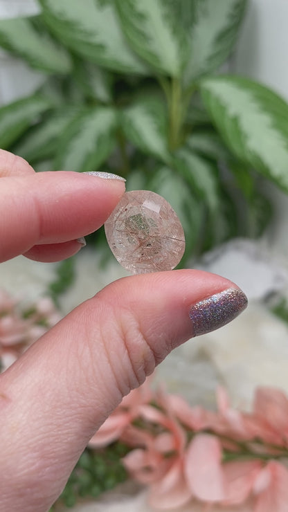 Rutile Quartz Faceted Gems