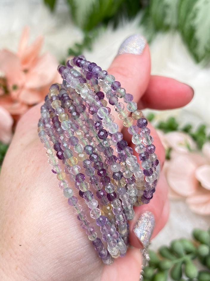 faceted-fluorite-bead-bracelets