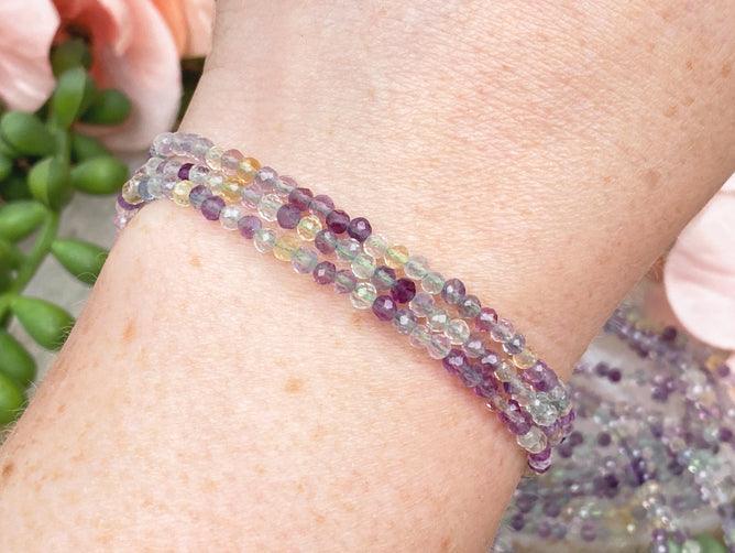faceted-fluorite-beaded-bracelets