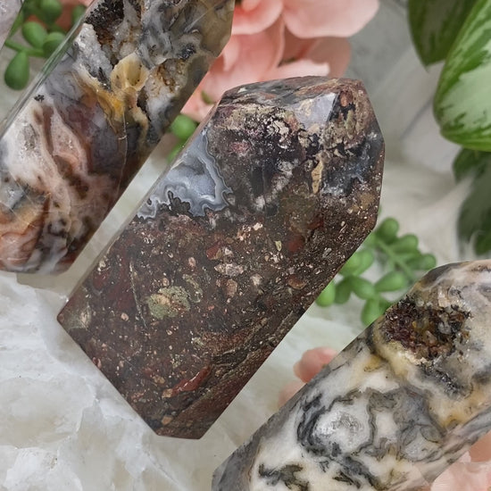 White-Gray-Brown-Agate-Points