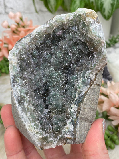 green-amethyst-cluster