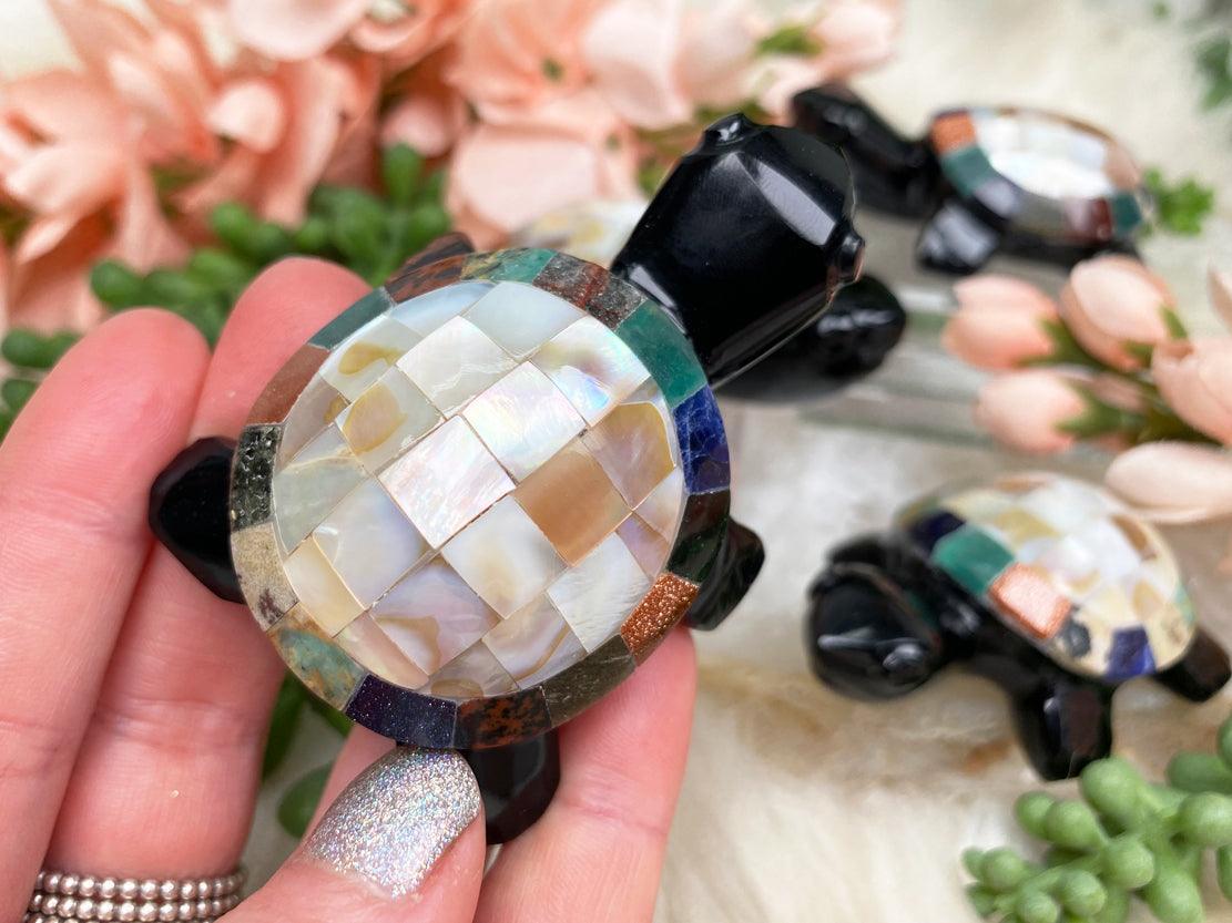 mosaic-shell-obsidian-turtle