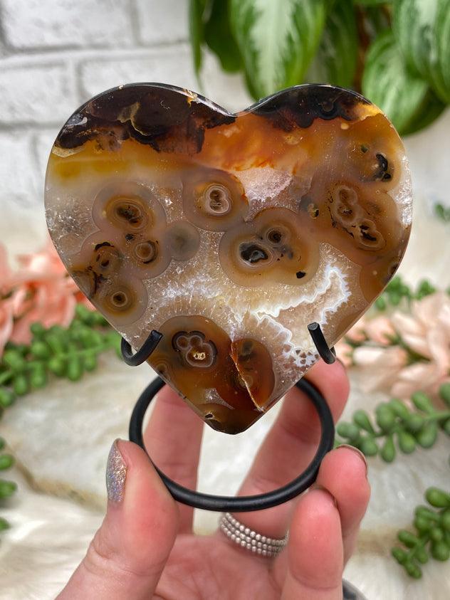 orange-black-agate-heart-slice