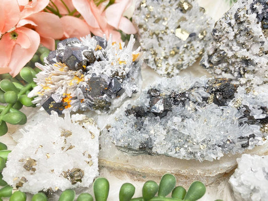 Peru Pyrite on Quartz