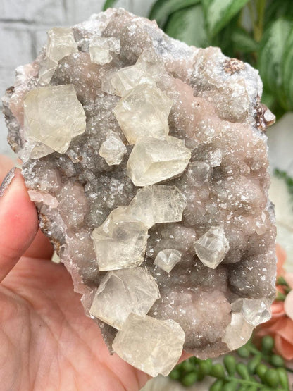 pink-datolite-gray-calcite-twin-calcite