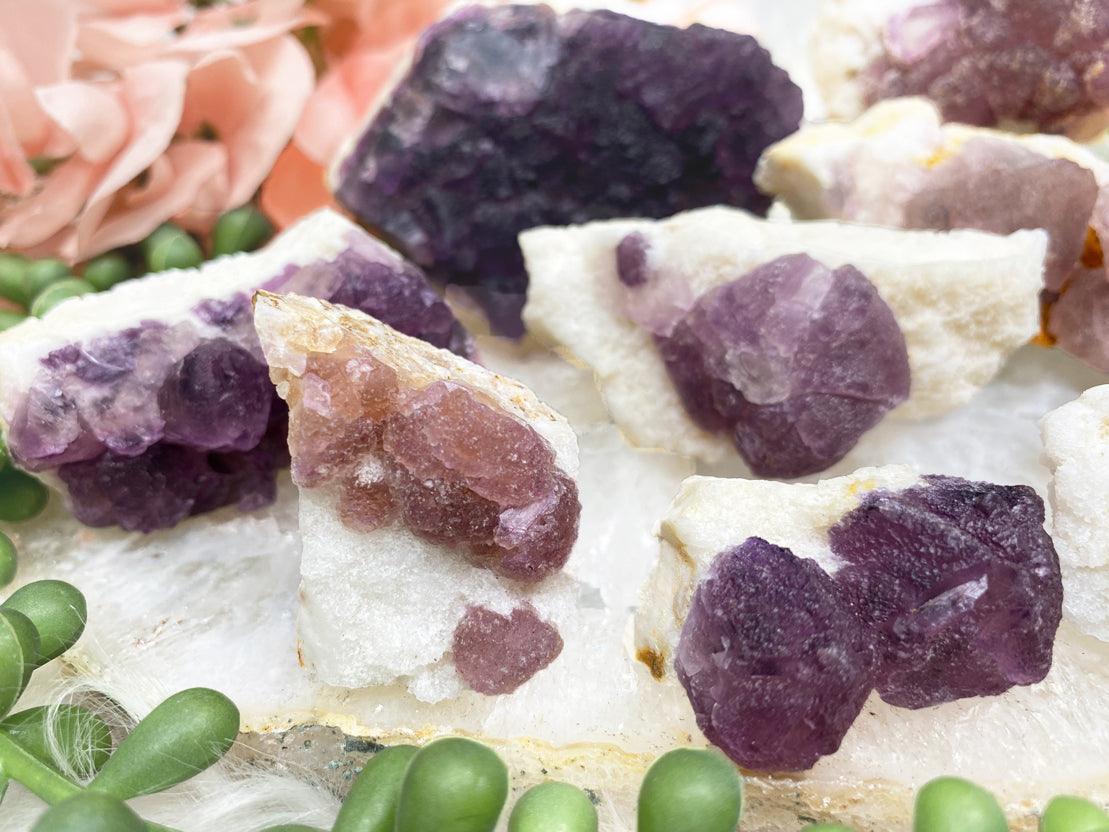 pink-purple-white-matrix-fluorite-crystals