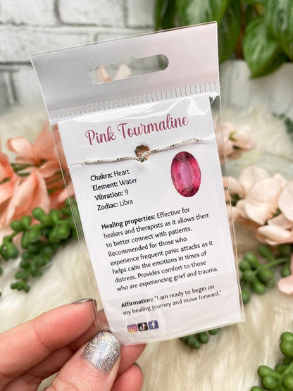 silver-pink-tourmaline-bracelets