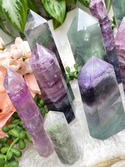 purple-green-striped-fluorite-points