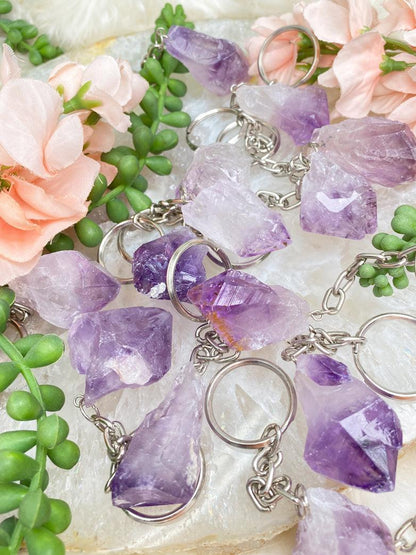    raw-amethyst-keychains