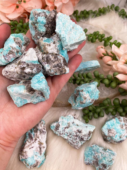 Raw Amazonite Crystal Chunks