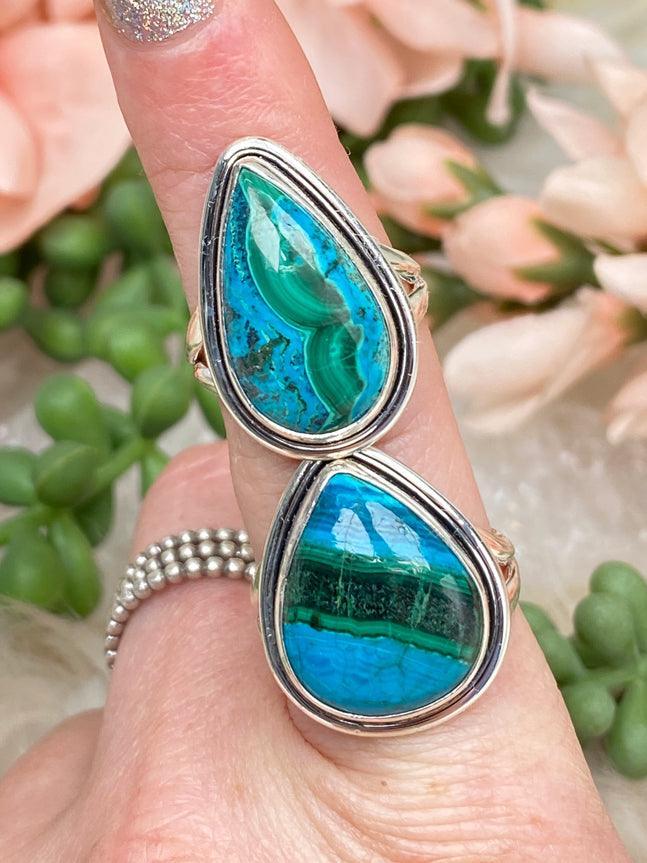 silver-chrysocolla-malachite-rings