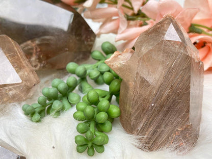 silver-pink-rutile-quartz-point-with-penetrator-crystal