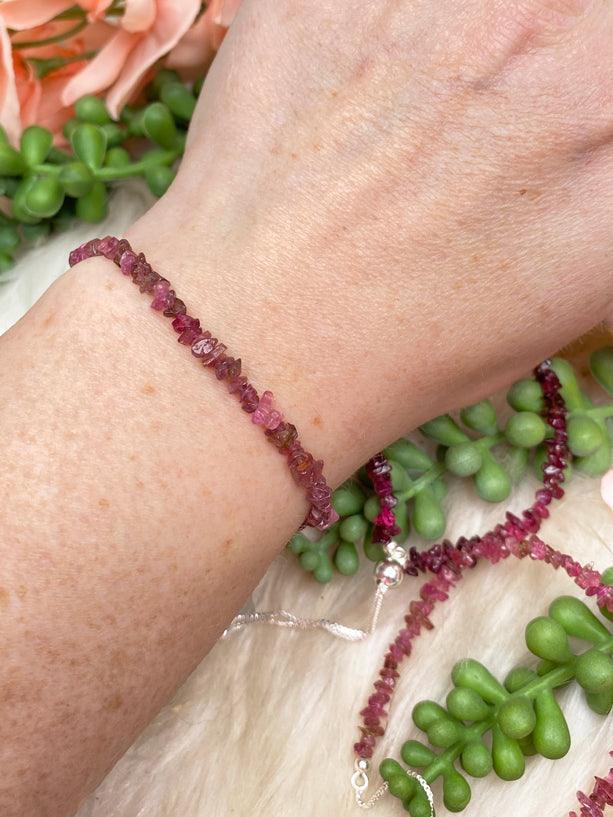 silver-pink-tourmaline-bracelets
