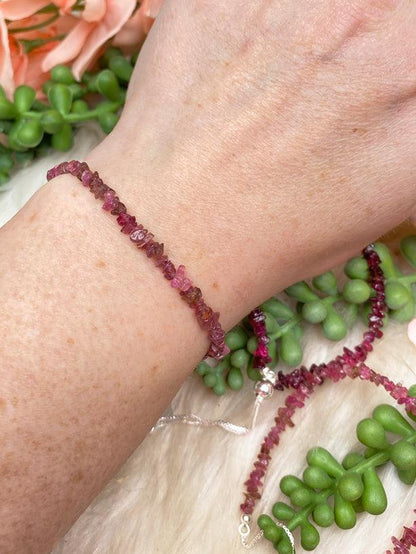 silver-pink-tourmaline-bracelets