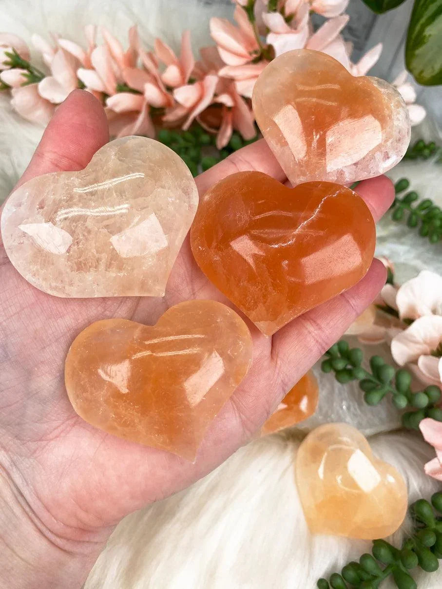 Selenite Hearts