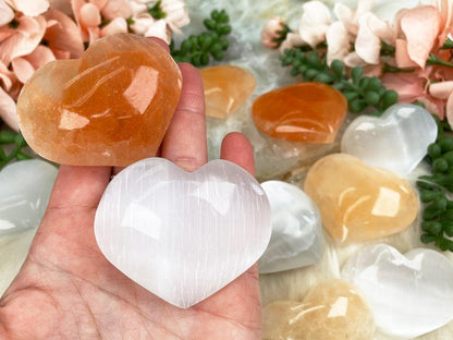 Selenite Hearts