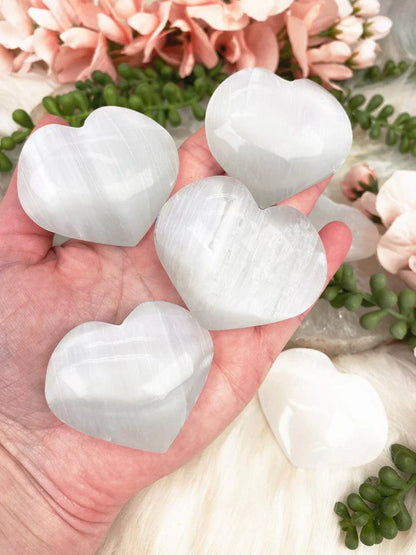 Selenite Hearts