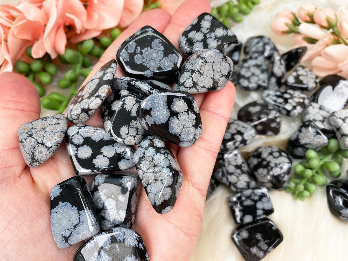 Tumbled Snowflake Obsidian