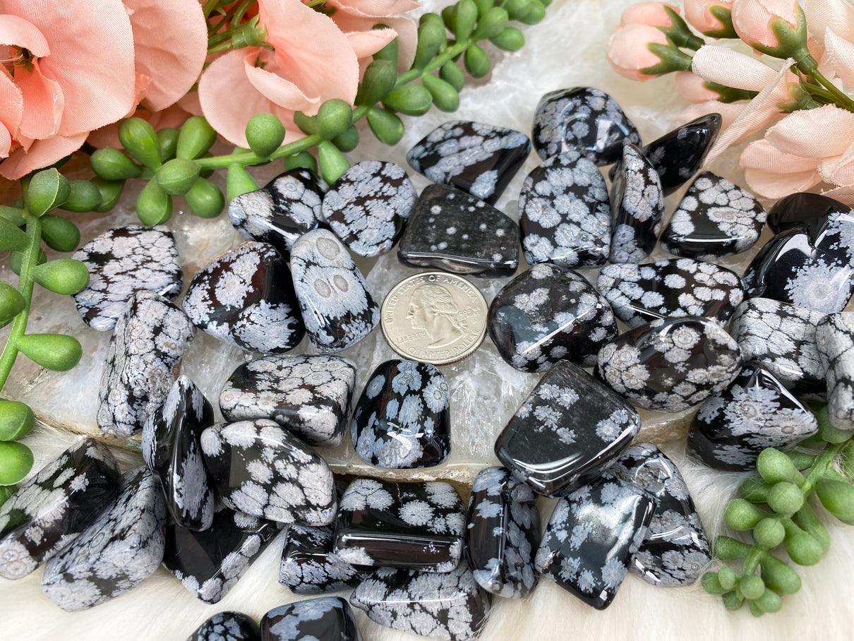 Tumbled Snowflake Obsidian