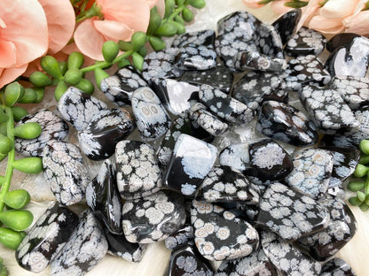 Tumbled Snowflake Obsidian