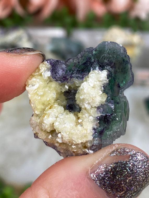 yellow-mica-green-purple-fluorite
