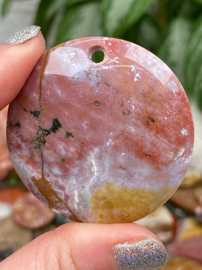 yellow-pink-ocean-jasper-pendant